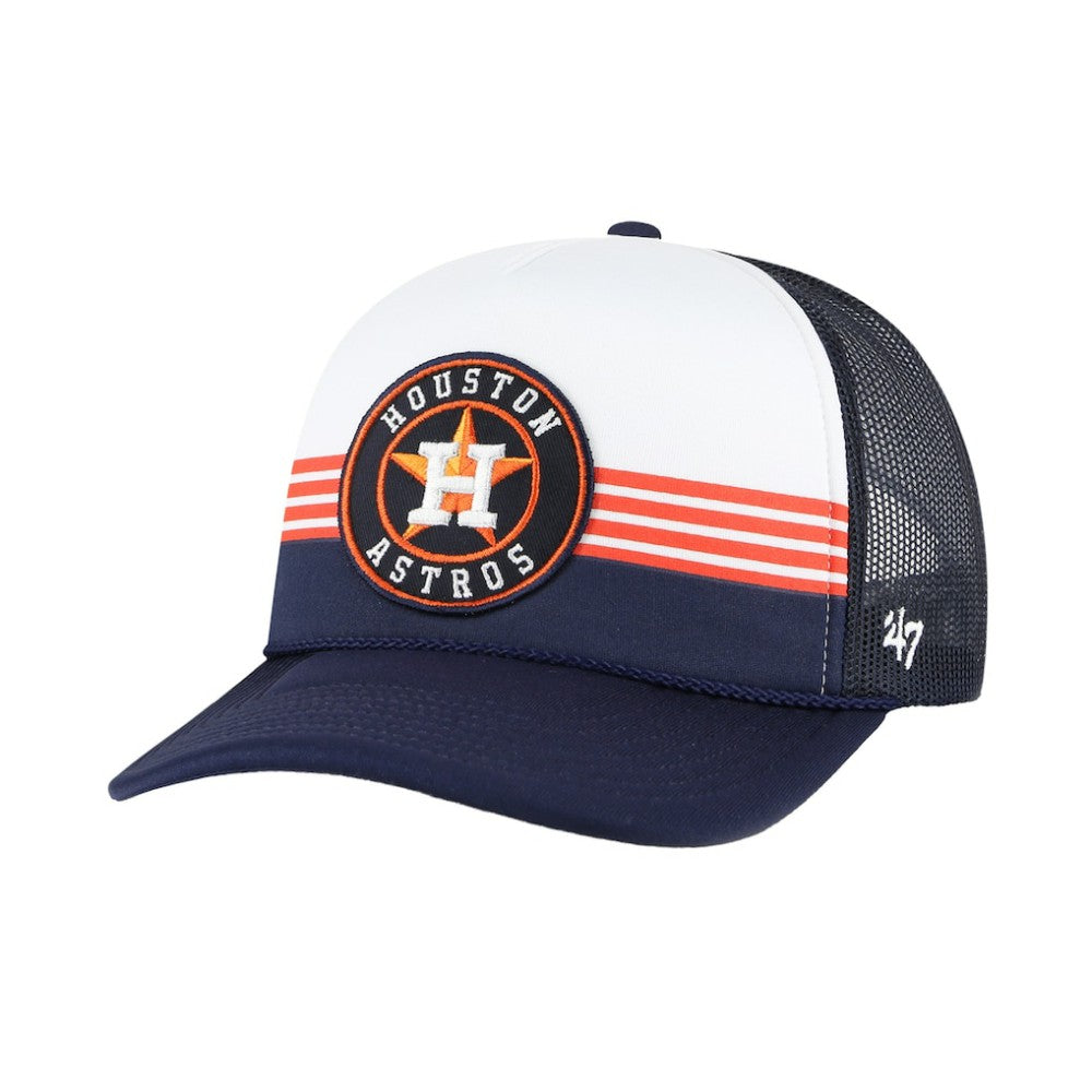 Houston Astros Lift Off Foam Front Mesh Trucker Adjustable Hat - Navy | 47 brand