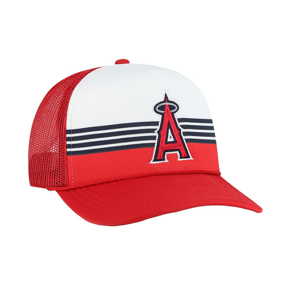 Los Angeles Angels Lift Off Foam Front Mesh Trucker Adjustable Hat - Red | 47 brand
