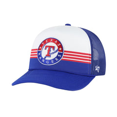 Texas Rangers Lift Off Foam Front Mesh Trucker Adjustable Hat - Royal | 47 brand