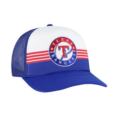 Texas Rangers Lift Off Foam Front Mesh Trucker Adjustable Hat - Royal | 47 brand