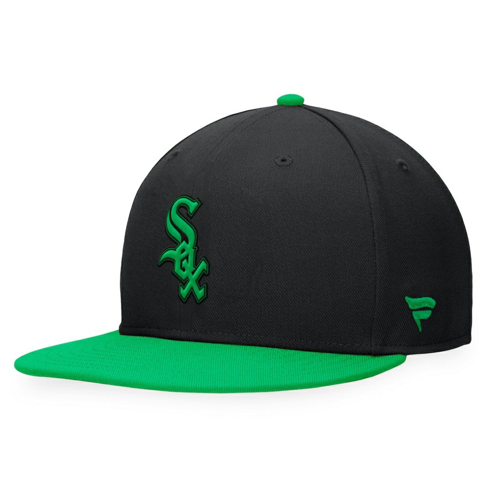 Chicago White Sox Lucky Snapback Hat - Black/Kelly Green
