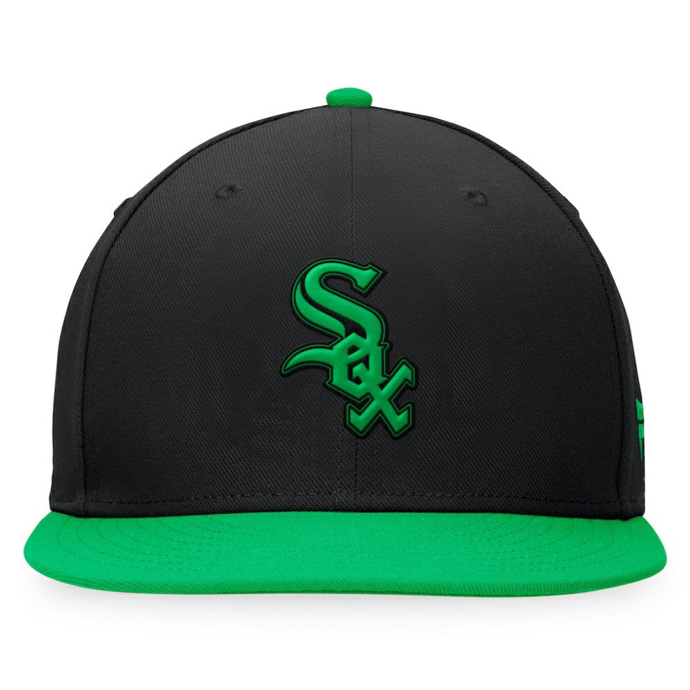 Chicago White Sox Lucky Snapback Hat - Black/Kelly Green