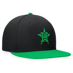 Houston Astros Lucky Snapback Hat - Black/Kelly Green