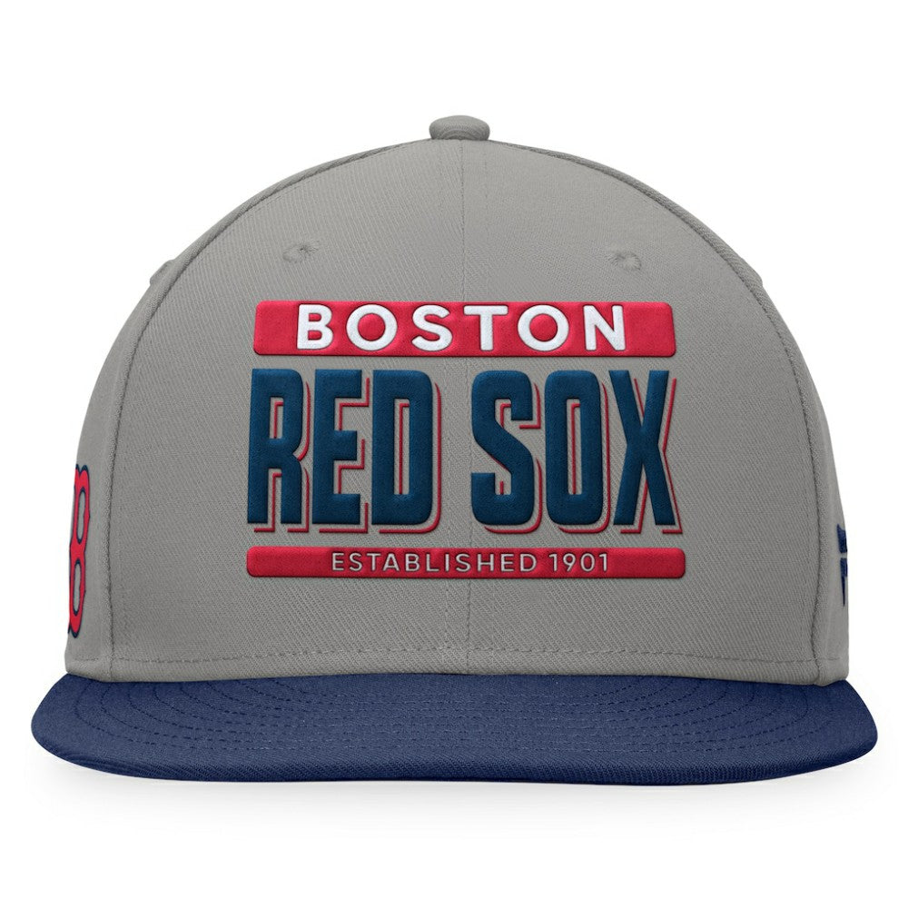 Boston Red Sox Line Drive Two-Tone Snapback Hat - Gray/Navy