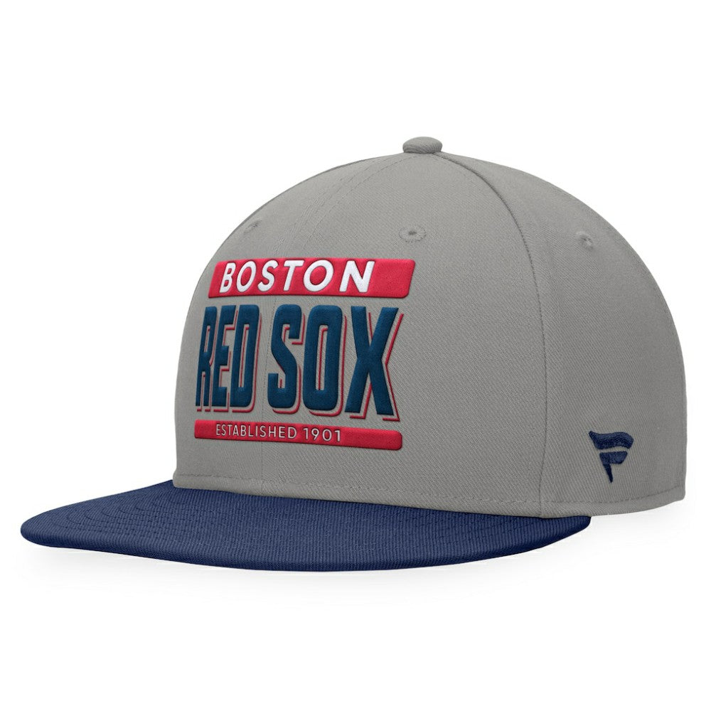 Boston Red Sox Line Drive Two-Tone Snapback Hat - Gray/Navy