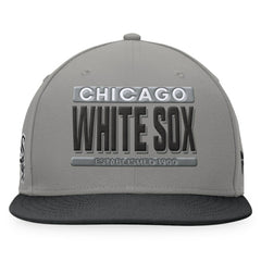 Chicago White Sox Line Drive Two-Tone Snapback Hat - Gray/Black