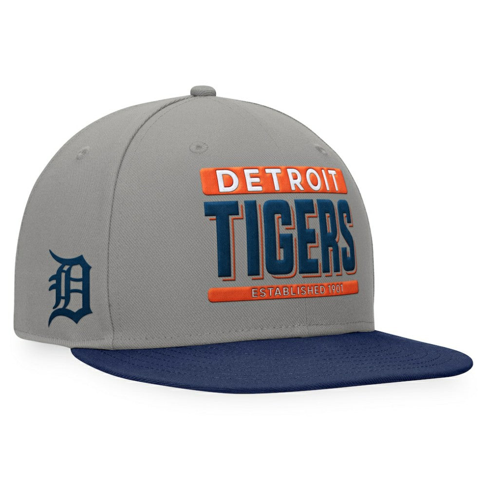 Detroit Tigers Line Drive Two-Tone Snapback Hat - Gray/Navy