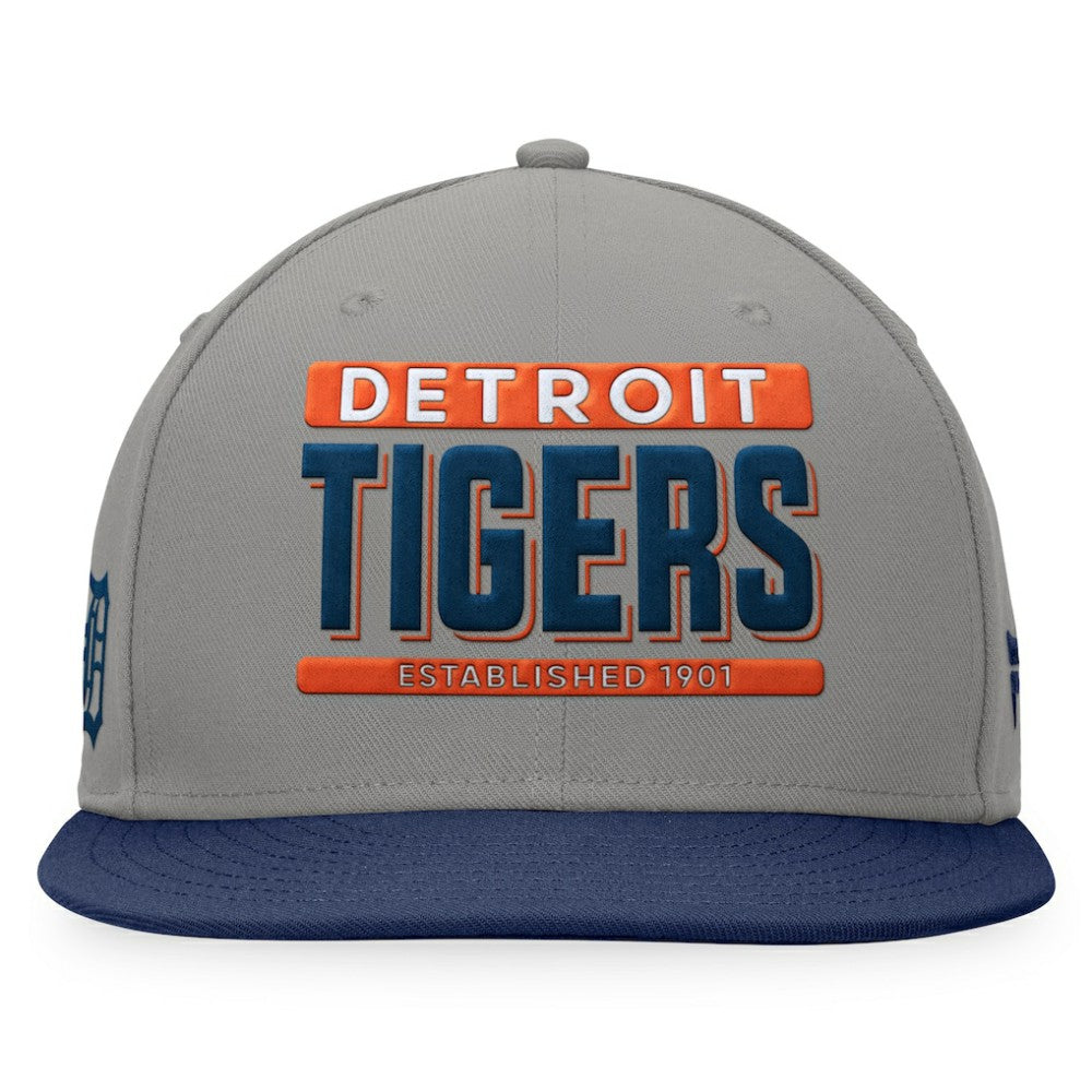 Detroit Tigers Line Drive Two-Tone Snapback Hat - Gray/Navy
