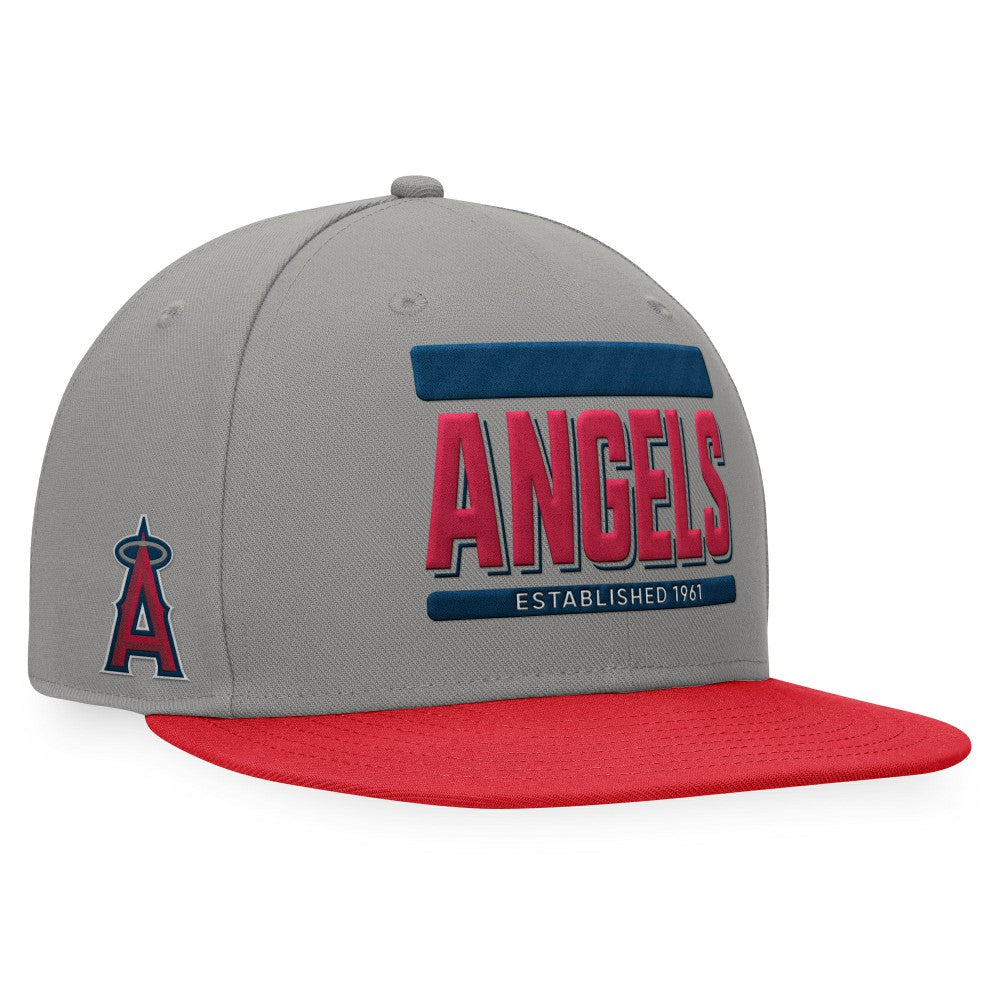 Los Angeles Angels Line Drive Two-Tone Snapback Hat - Gray/Red