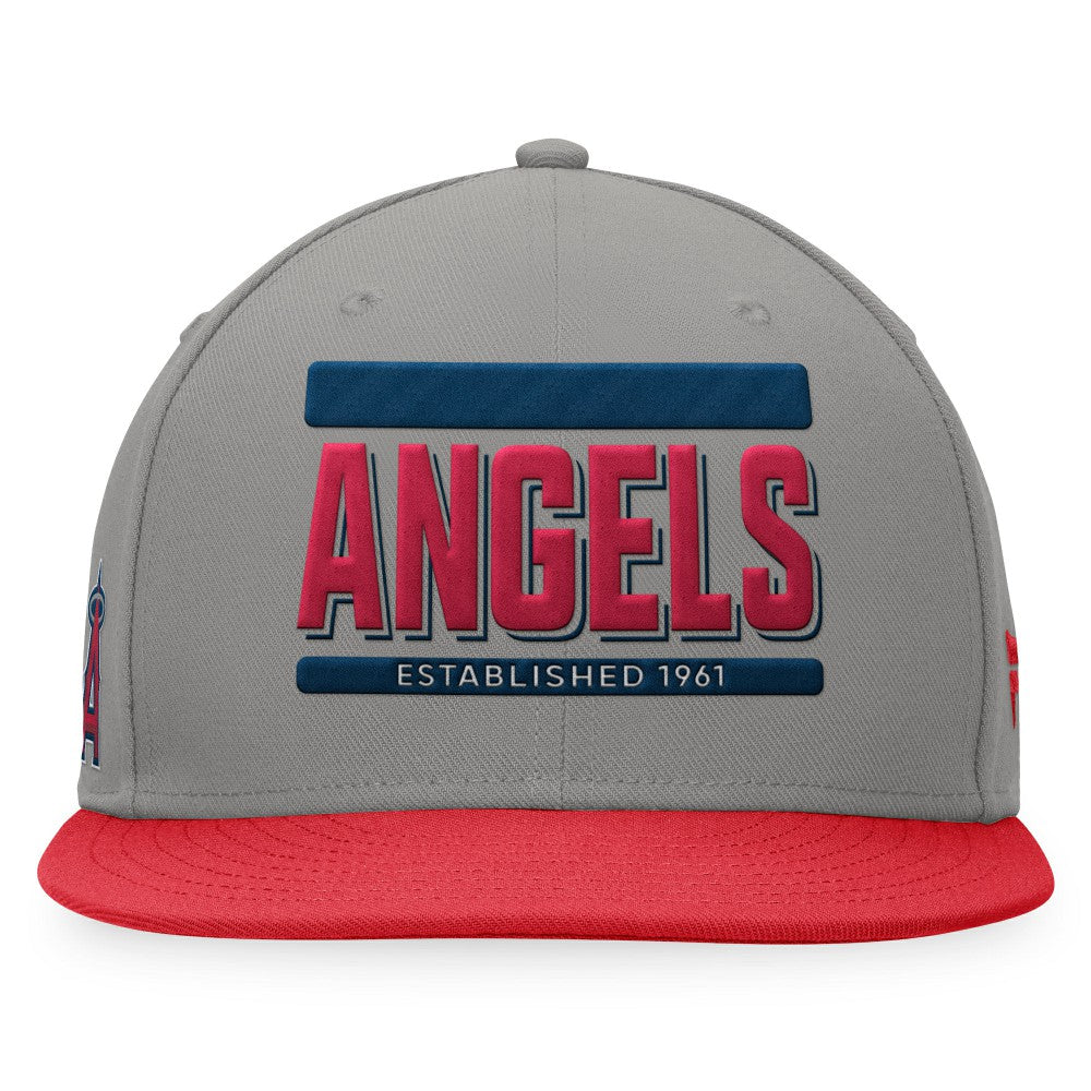 Los Angeles Angels Line Drive Two-Tone Snapback Hat - Gray/Red