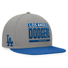 Los Angeles Dodgers Line Drive Two-Tone Snapback Hat - Gray/Royal