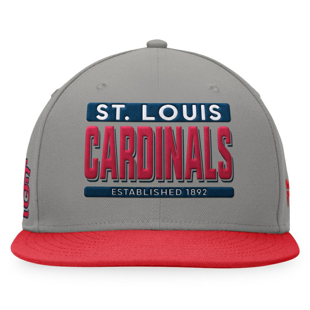 St. Louis Cardinals Line Drive Two-Tone Snapback Hat - Gray/Red