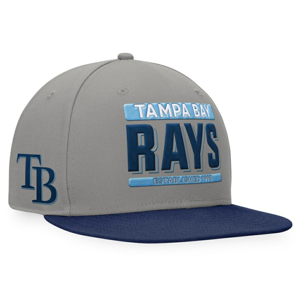 Tampa Bay Rays Line Drive Two-Tone Snapback Hat - Gray/Navy