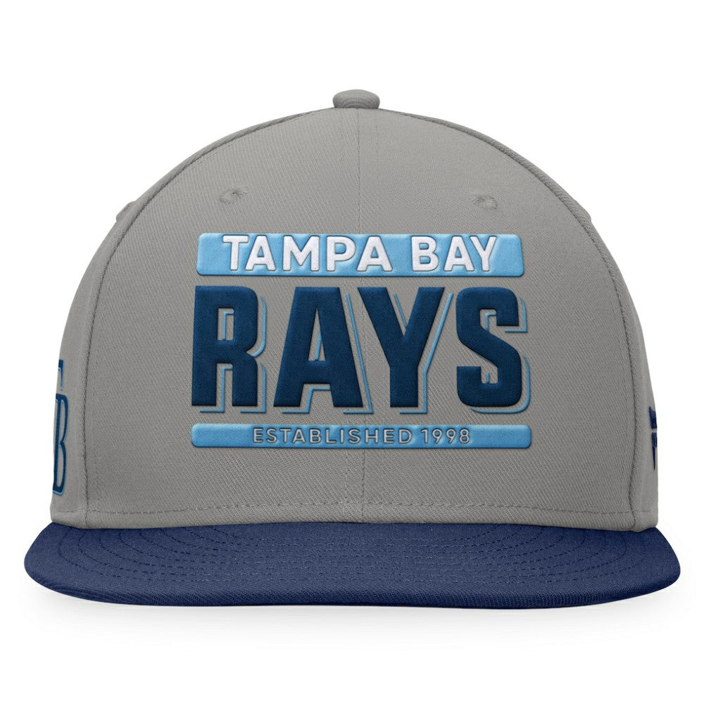 Tampa Bay Rays Line Drive Two-Tone Snapback Hat - Gray/Navy