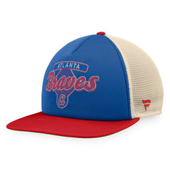 Atlanta Braves Cooperstown Collection Talley Foam Trucker Snapback Hat - Royal/Red