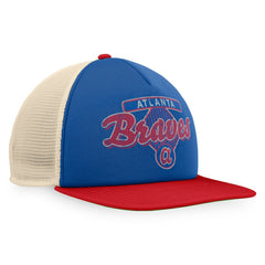 Atlanta Braves Cooperstown Collection Talley Foam Trucker Snapback Hat - Royal/Red