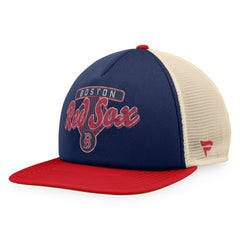 Boston Red Sox Cooperstown Collection Talley Foam Trucker Snapback Hat - Navy/Red