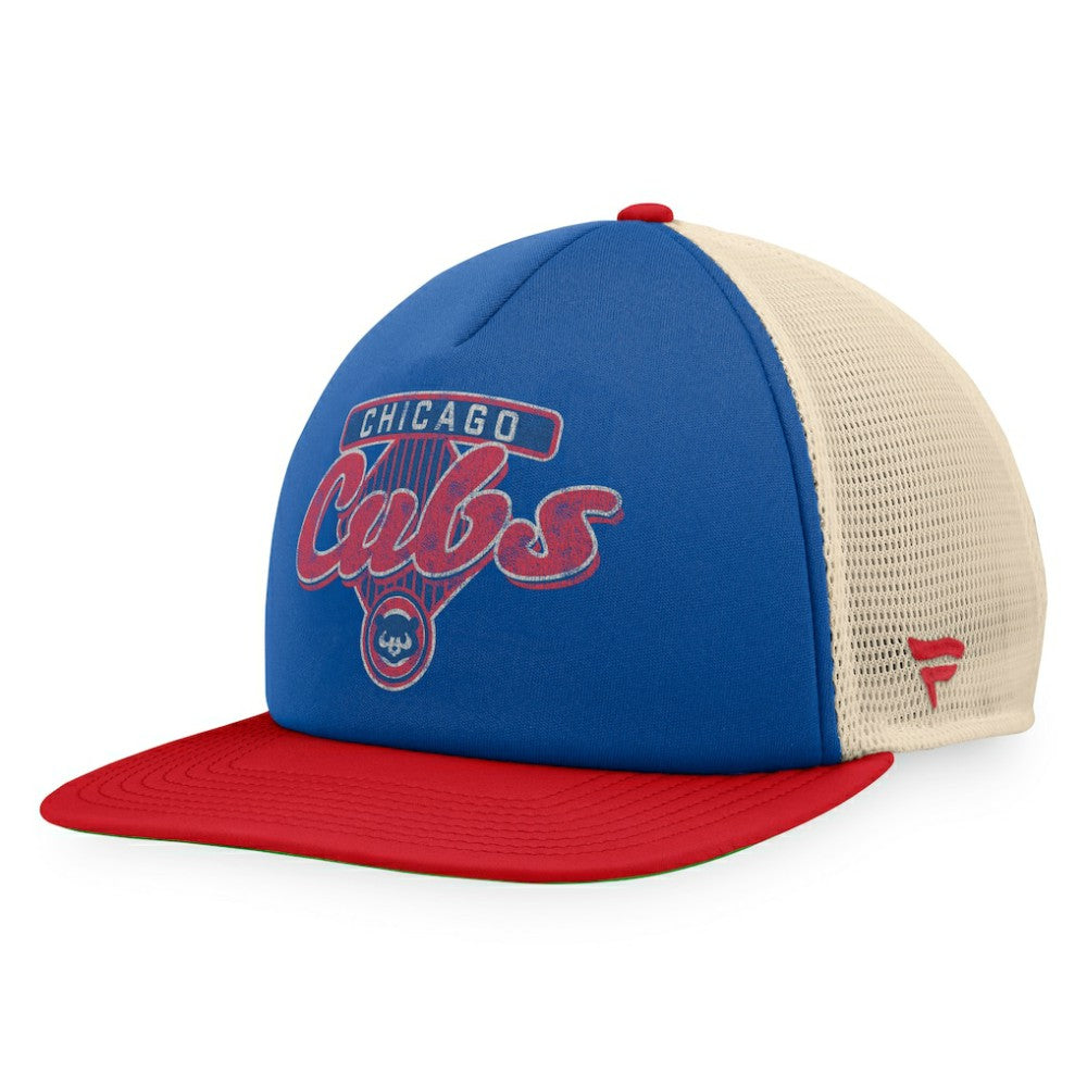 Chicago Cubs Cooperstown Collection Talley Foam Trucker Snapback Hat - Royal/Red