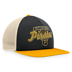 Pittsburgh Pirates Cooperstown Collection Talley Foam Trucker Snapback Hat - Black/Gold