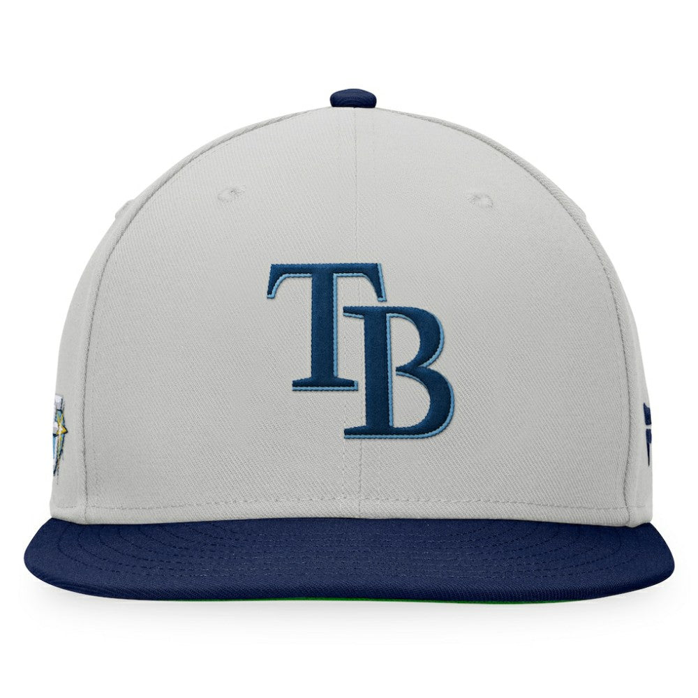 Tampa Bay Rays Glory Days Two-Tone Snapback Hat - Gray/Navy