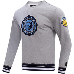 Memphis Grizzlies Pro Standard Crest Emblem Pullover Sweatshirt - Heather Gray discount
