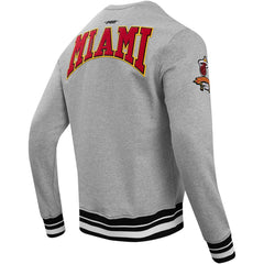 Miami Heat Pro Standard Crest Emblem Pullover Sweatshirt - Heather Gray cheap