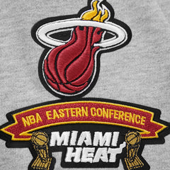 Miami Heat Pro Standard Crest Emblem Pullover Sweatshirt - Heather Gray cheap