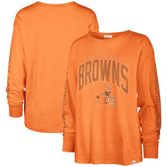 NFL Cleveland Browns '47 Women's Tom Cat Lightweight Long Sleeve T-Shirt