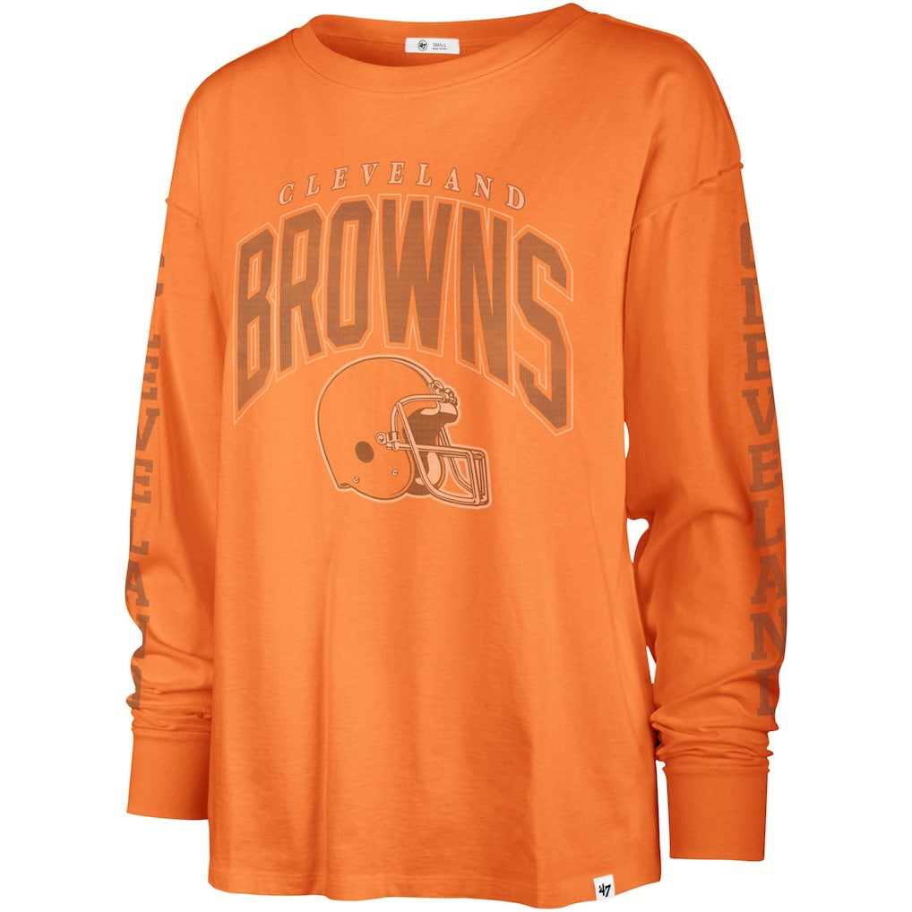NFL Cleveland Browns '47 Women's Tom Cat Lightweight Long Sleeve T-Shirt