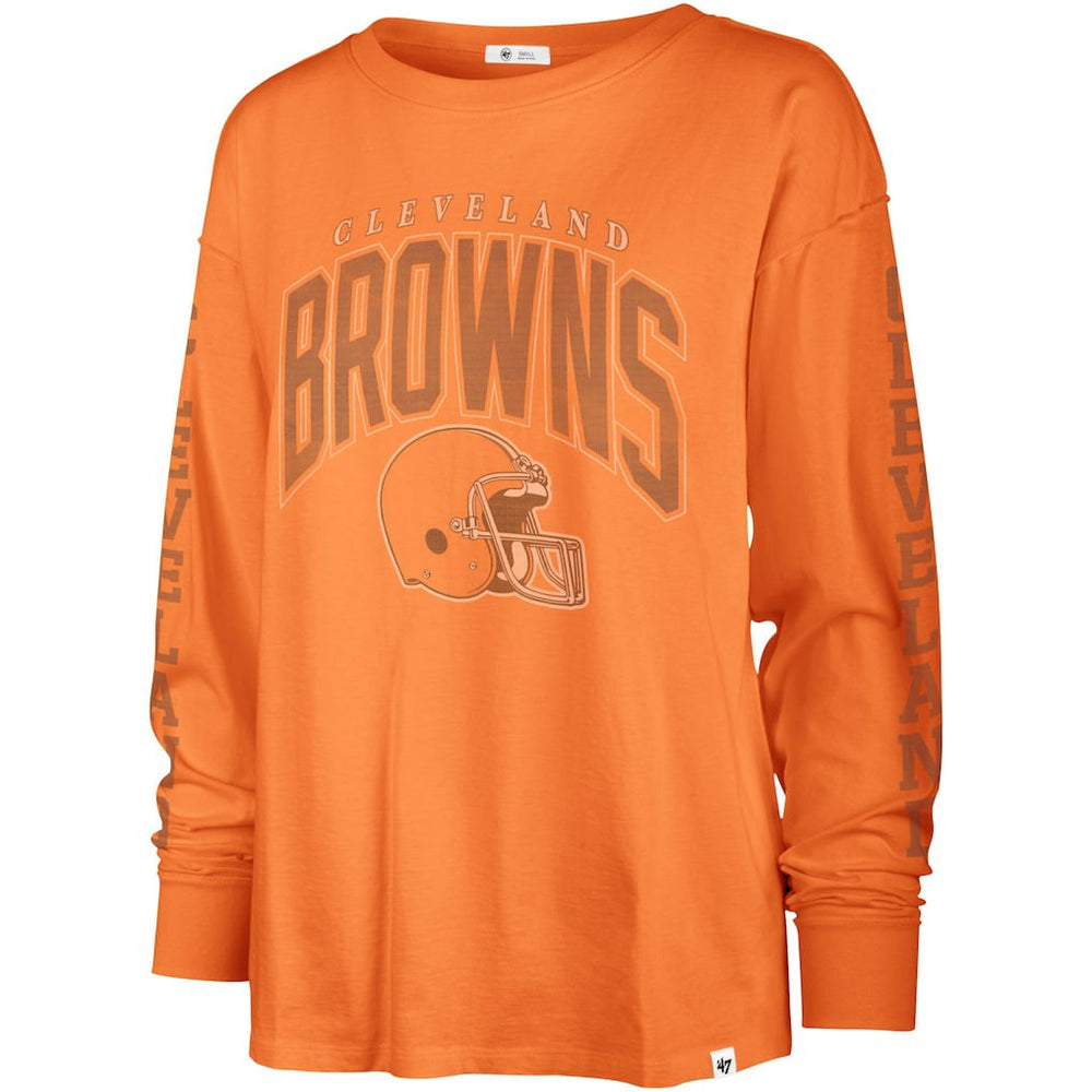 NFL Cleveland Browns '47 Women's Tom Cat Lightweight Long Sleeve T-Shirt