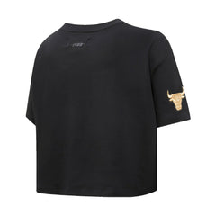 Chicago Bulls Pro Standard Women's Holiday Glam Boxy T-Shirt sale - Black on sale