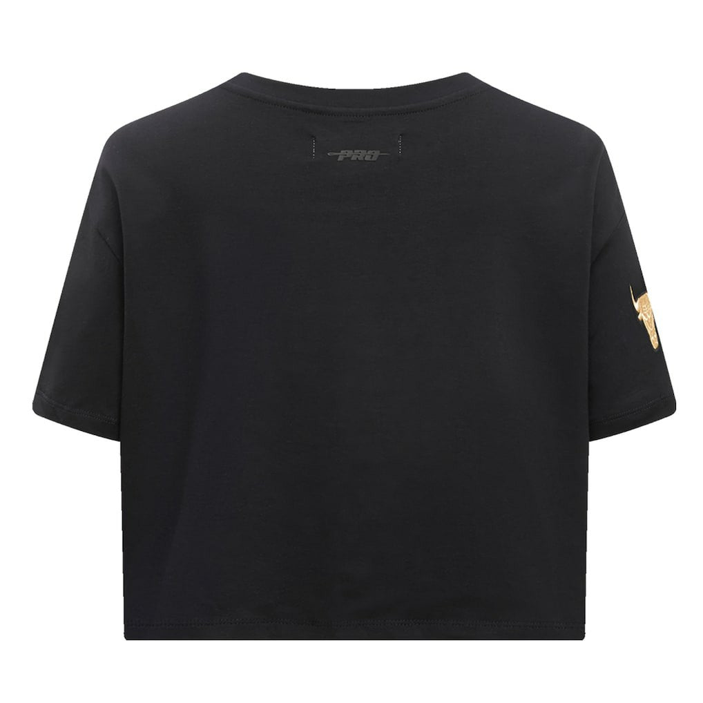 Chicago Bulls Pro Standard Women's Holiday Glam Boxy T-Shirt sale - Black on sale