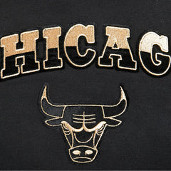 Chicago Bulls Pro Standard Women's Glam Cropped Pullover Sweatshirt - Black for sale