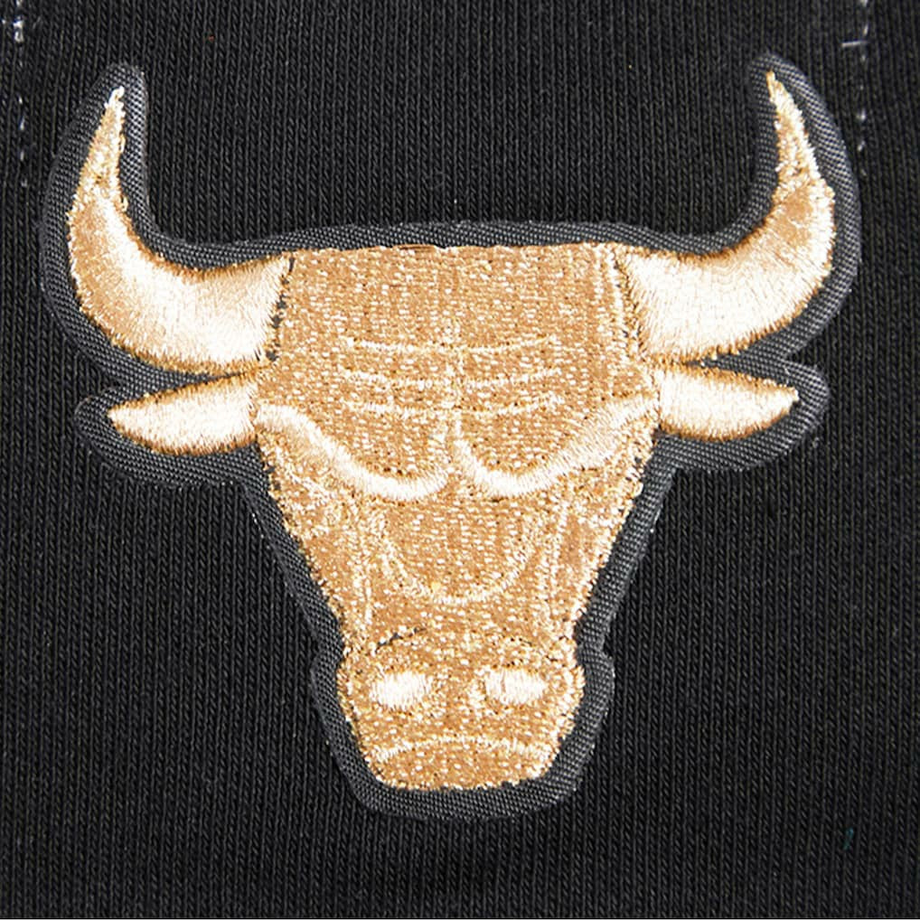 Chicago Bulls Pro Standard Women's Glam Cropped Pullover Sweatshirt - Black for sale
