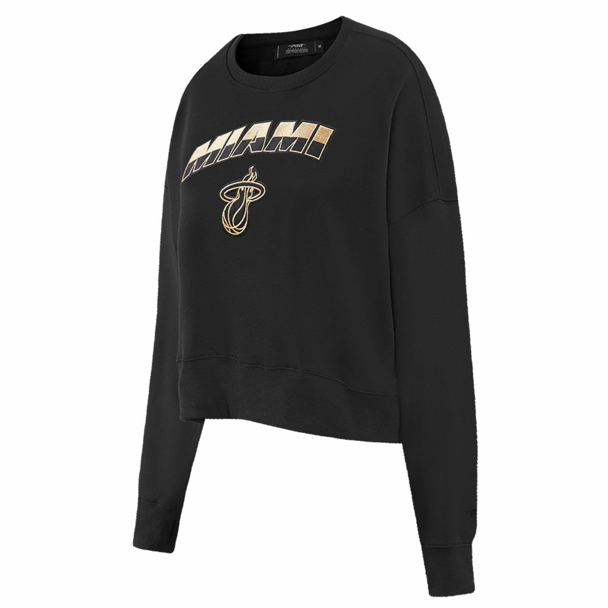 Miami Heat Pro Standard Women's Glam Cropped Pullover Sweatshirt - Black sale