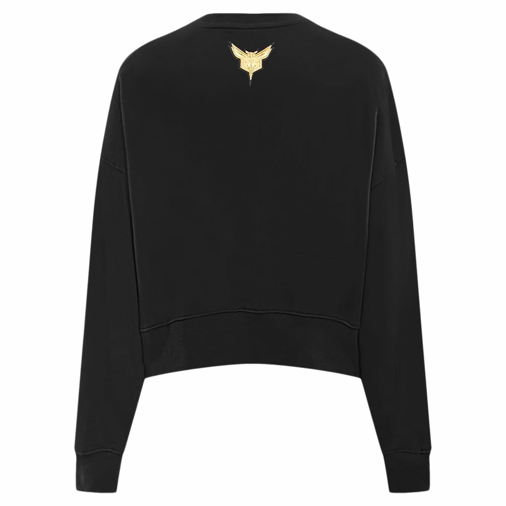 Charlotte Hornets Pro Standard Women's Glam Cropped Pullover Sweatshirt - Black online