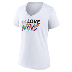 NFL Kansas City Chiefs Women's Love Wins V-Neck T-Shirt