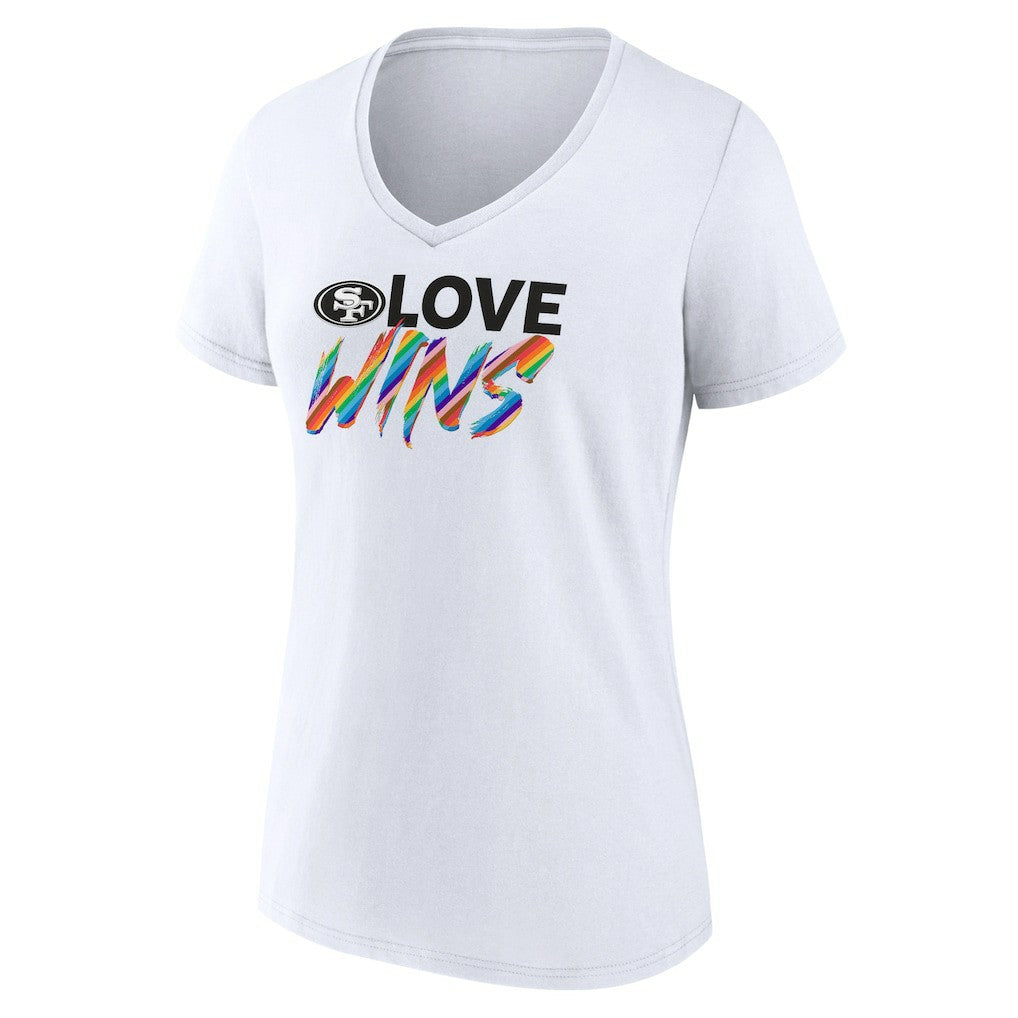 NFL San Francisco 49ers Women's Love Wins V-Neck T-Shirt