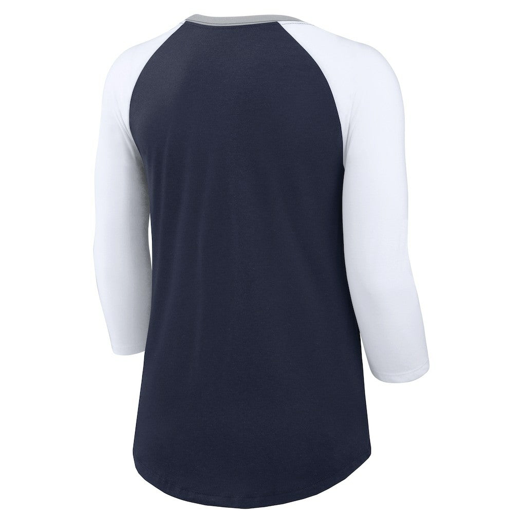 NFL Dallas Cowboys Women's Knockout Arch Raglan Tri-Blend 3/4-Sleeve T-Shirt