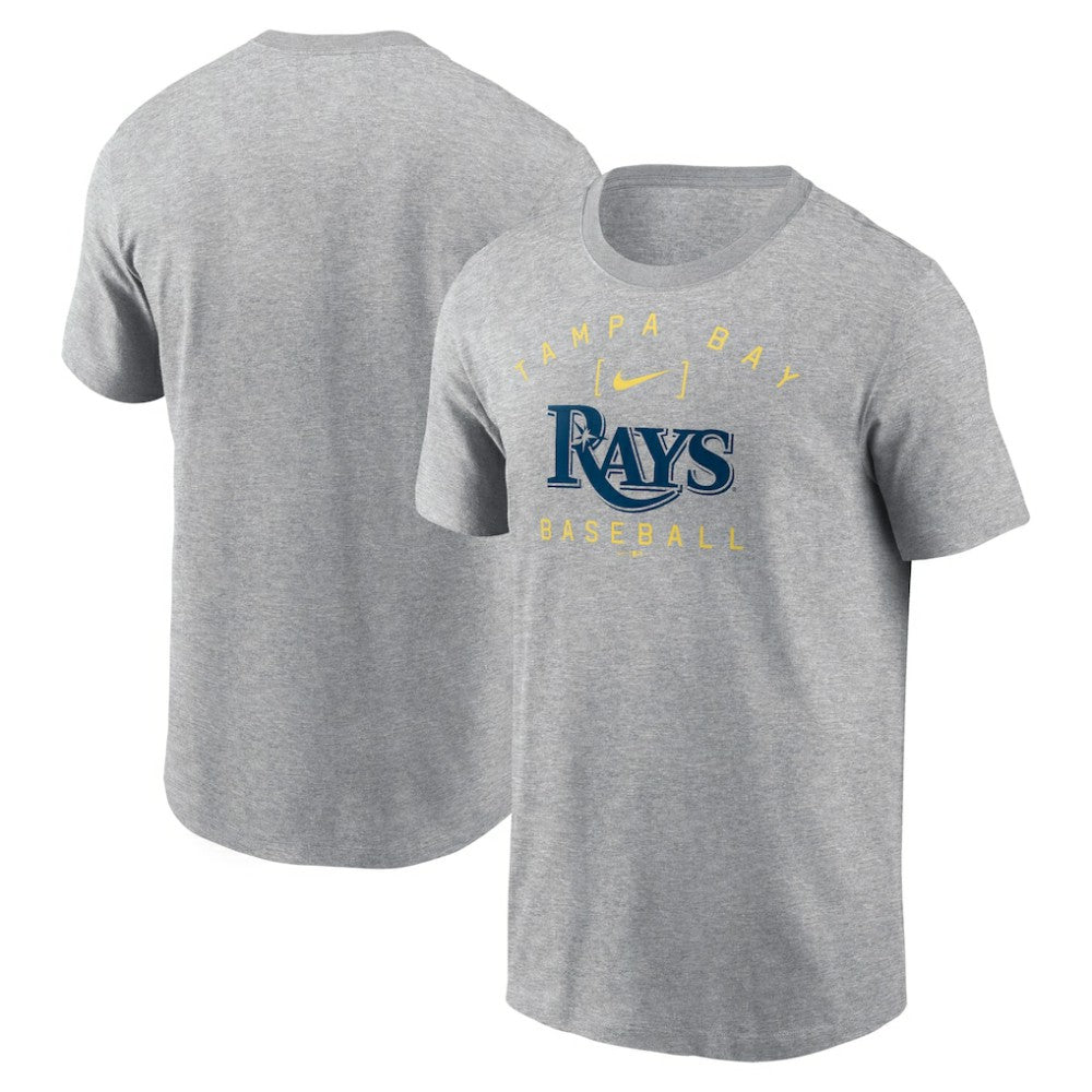 Tampa Bay Rays Home Team Athletic Arch T-Shirt - Heather Gray | Nike
