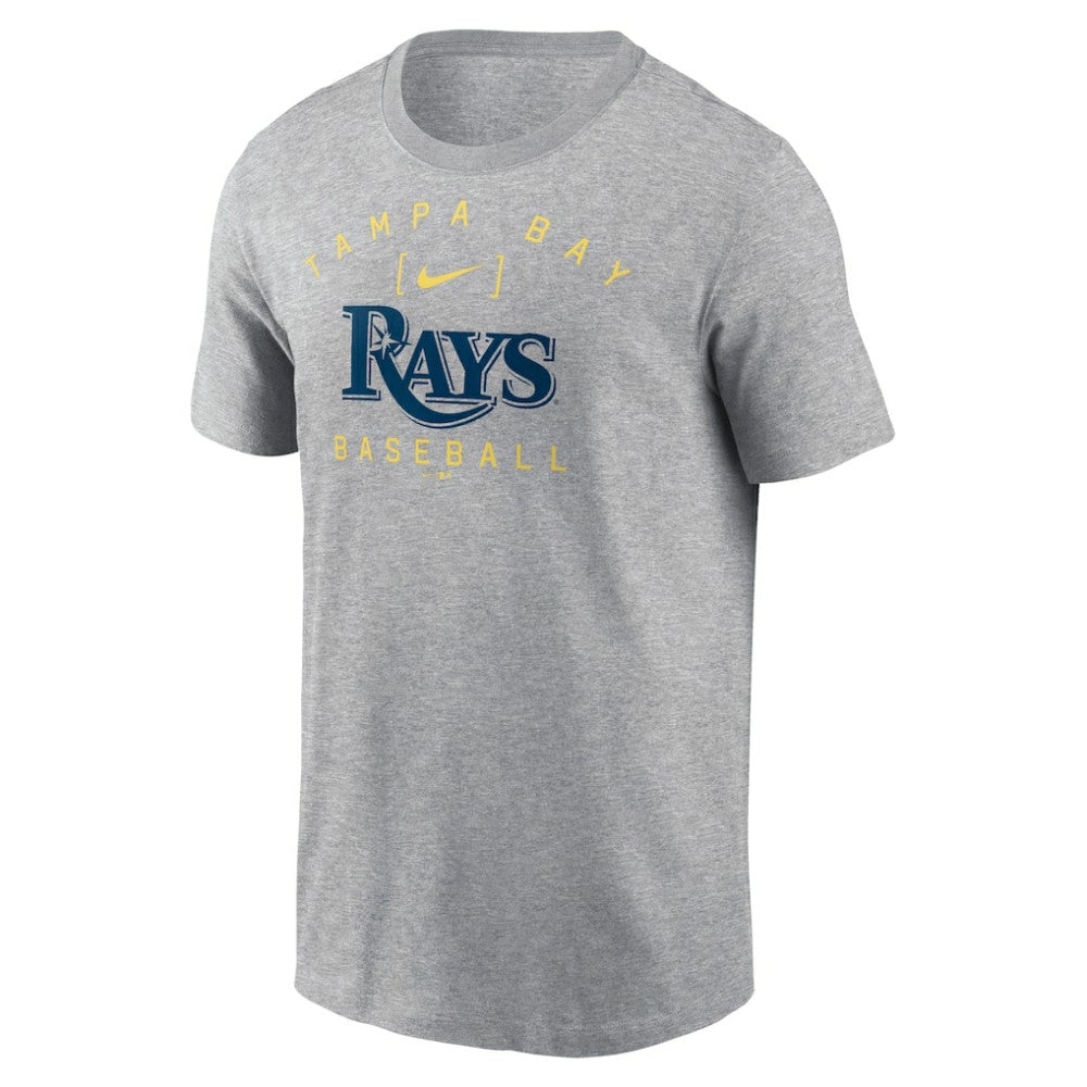Tampa Bay Rays Home Team Athletic Arch T-Shirt - Heather Gray | Nike