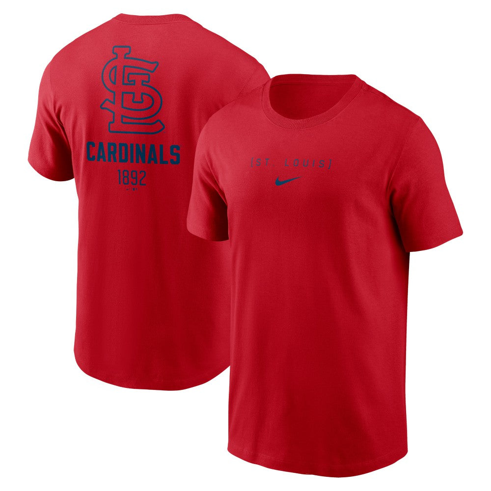 St. Louis Cardinals Large Logo Back Stack T-Shirt - Red | Nike