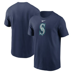 Seattle Mariners Fuse Large Logo T-Shirt - Navy | Nike