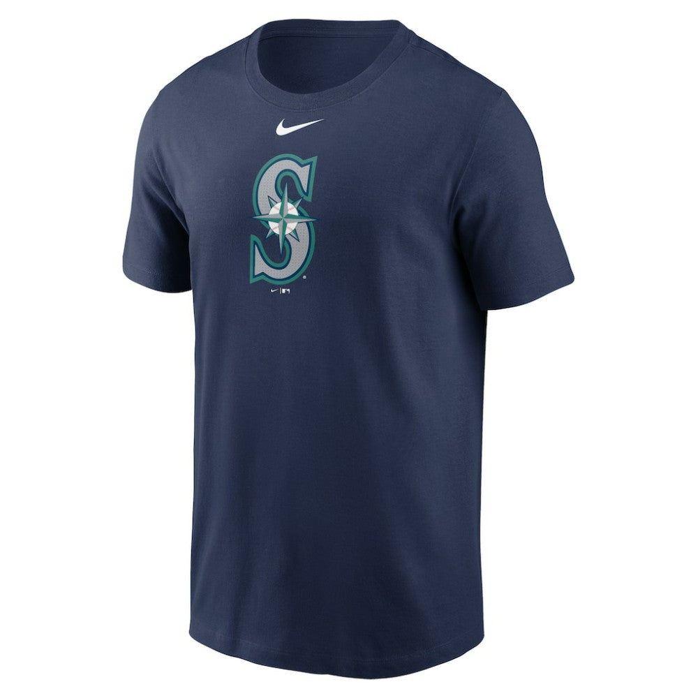 Seattle Mariners Fuse Large Logo T-Shirt - Navy | Nike