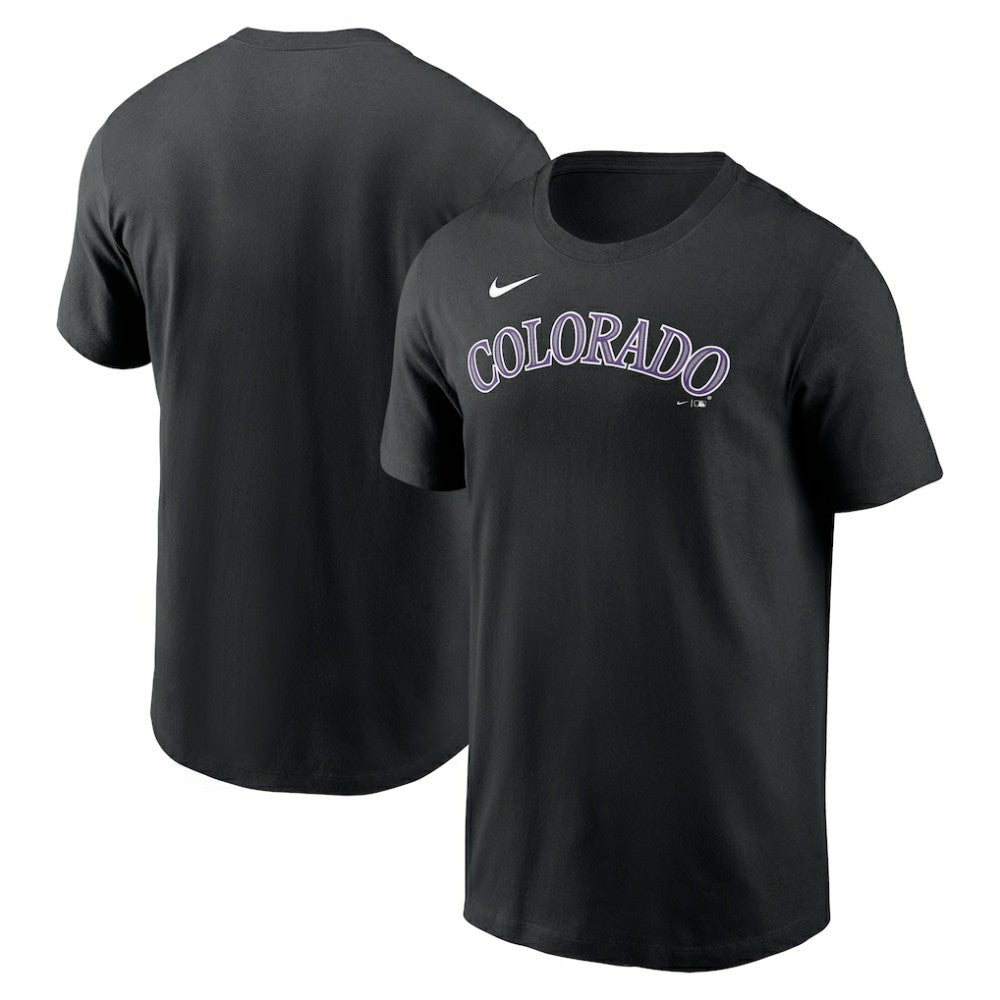 Colorado Rockies Fuse Wordmark T-Shirt - Black | Nike