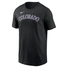 Colorado Rockies Fuse Wordmark T-Shirt - Black | Nike