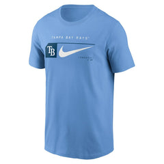 Tampa Bay Rays Team Swoosh Lockup T-Shirt - Light Blue | Nike
