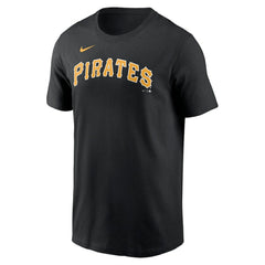 Pittsburgh Pirates Fuse Wordmark T-Shirt - Black | Nike