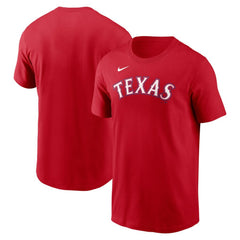 Texas Rangers Fuse Wordmark T-Shirt - Red | Nike