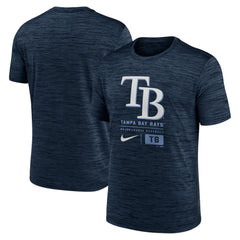 Tampa Bay Rays Large Logo Velocity T-Shirt - Navy | Nike